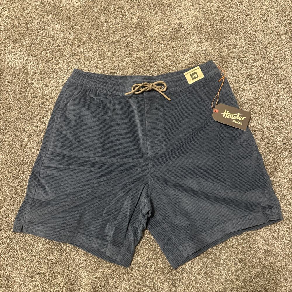 NWT Howler Brothers Lichen Blue Pressure Drop Cord Corduroy Shorts Size 38